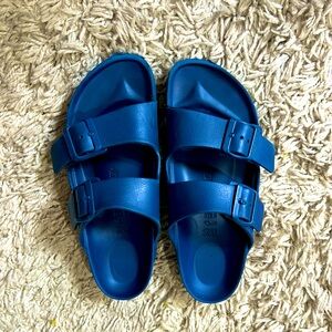 Birkenstocks Blue Rubber Material - Size 38